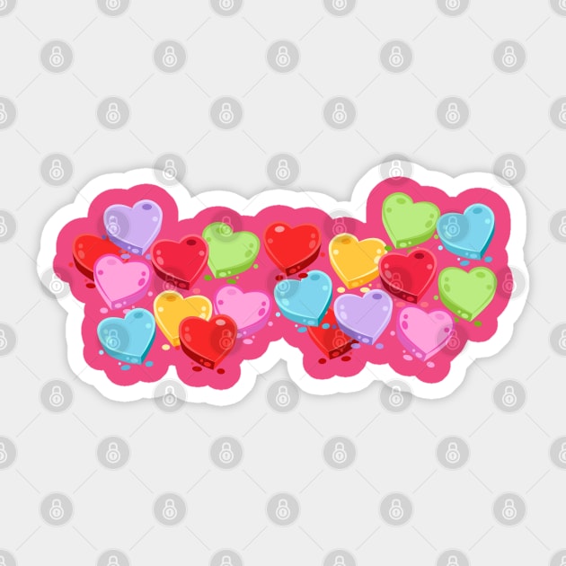 valentine hearts Sticker by richhwalsh